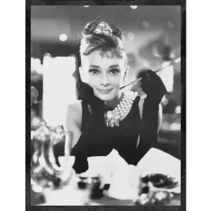 Populair Art Print Audrey Hepburn Zwart-wit AAE178